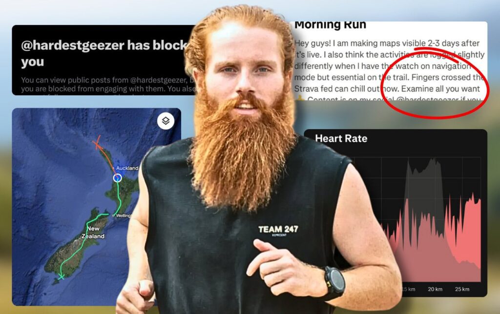 Speculation Grows As Hardest Geezer's New Zealand Run Lacks Strava