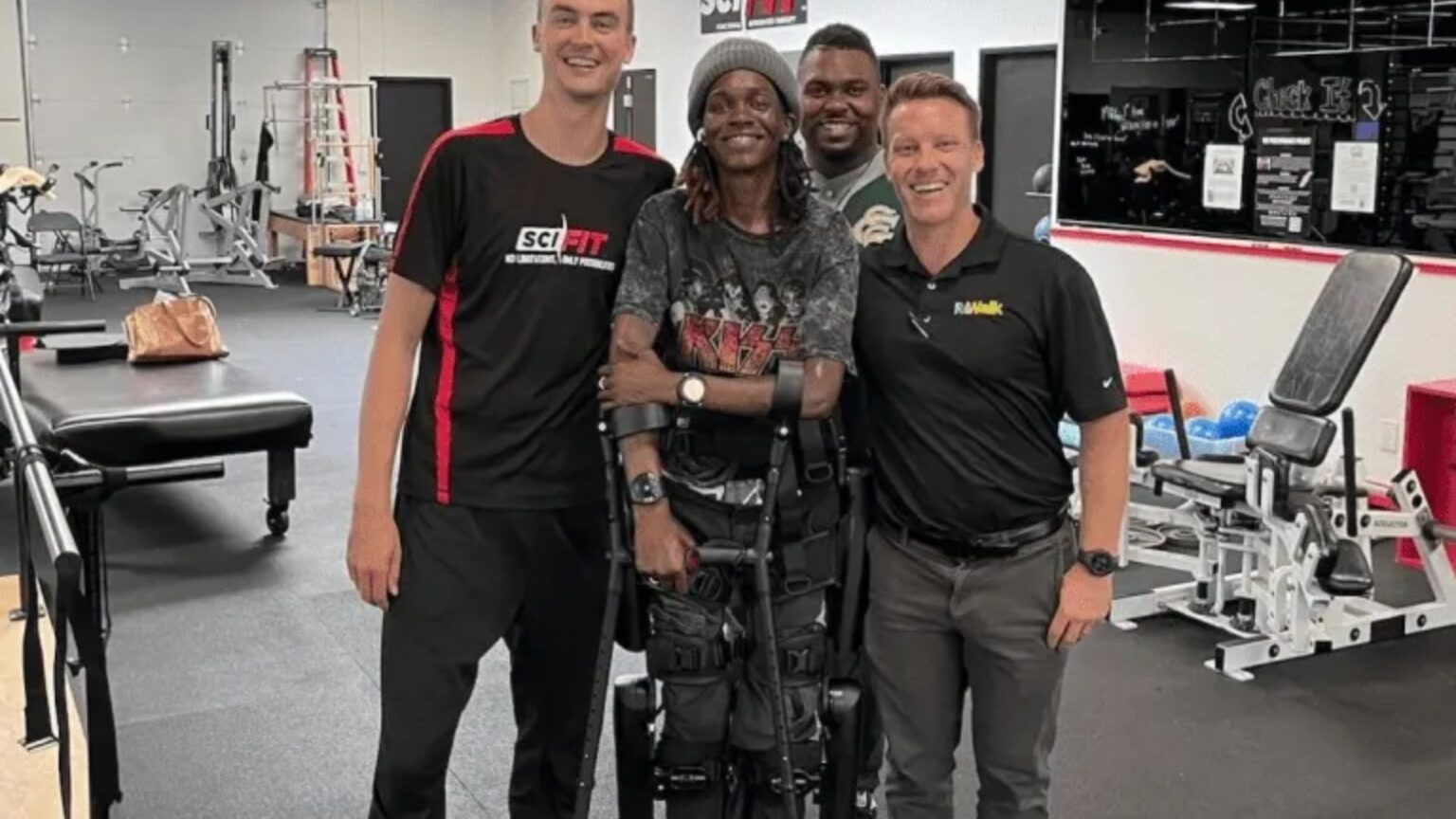 Paralyzed tennis star keontae clark walks again with $100k exoskeleton