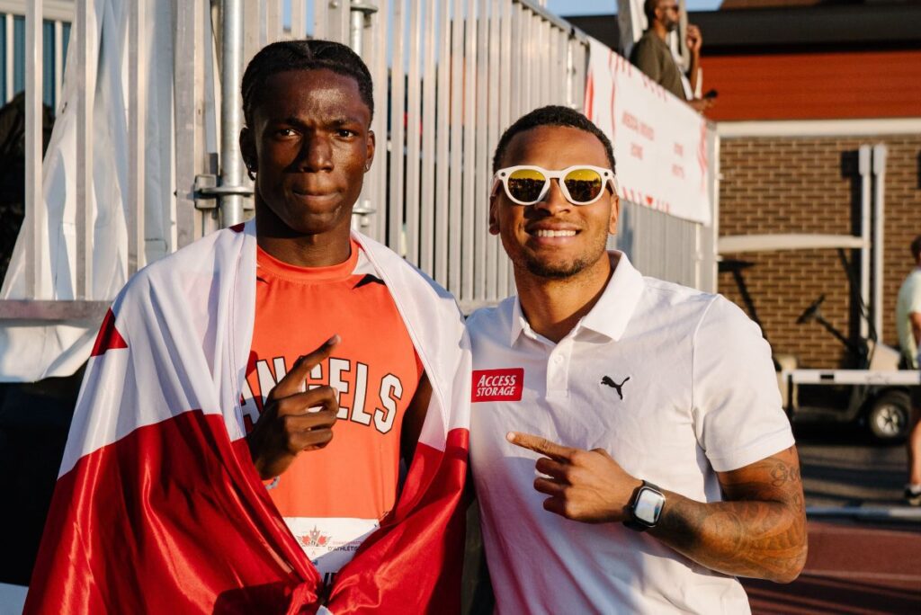 Tooni ogunyeye shatters andre de grasse's canadian u20 100m record