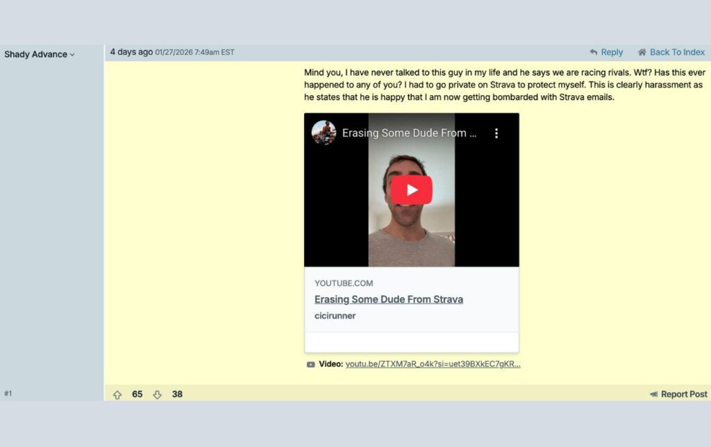 The fine line between strava rivalry and harassment: a runner's